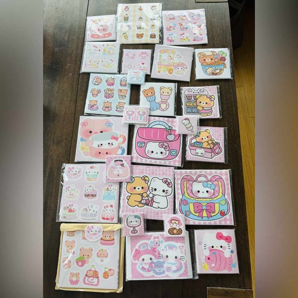 30 Japanese-style die-cut stickers